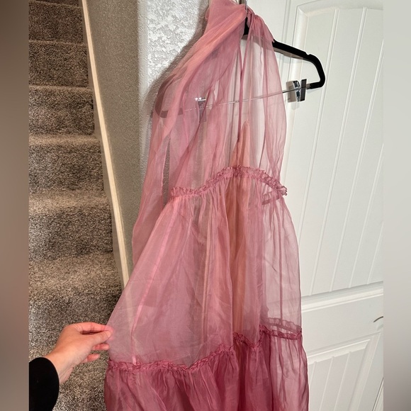 Cinq A Sept Veronique Tiered Organza Silk Colorblock Gown - Picture 16 of 16
